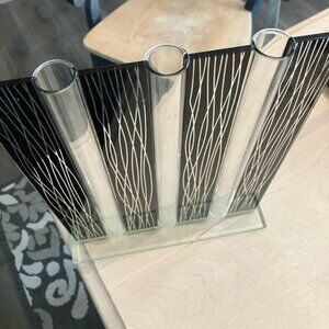 Large Glass Bud Vase